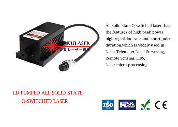 High Peak Power 1573nm Q-switched Infrared Laser 1~50uJ/ 1~50mW